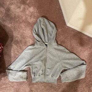 Gray Cropped Sweater